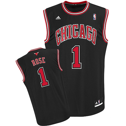  NBA Chicago Bulls 1 Derrick Rose New Revolution 30 Home Black Jersey